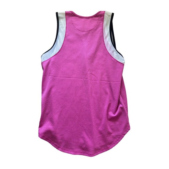 LUCKY IN LOVE Pink Mesh Panel Tank Top Sz S NEW - Picture 3 of 5